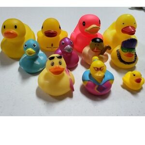 Lot of 11 Rubber Ducks Collectible Novelty Characters & Ritz Carlton